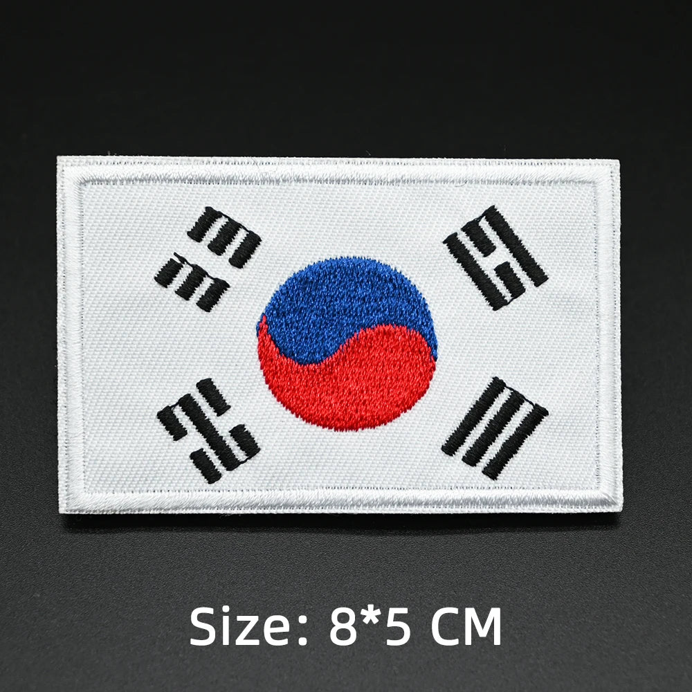 Patch drapeau sac randonnée brodé