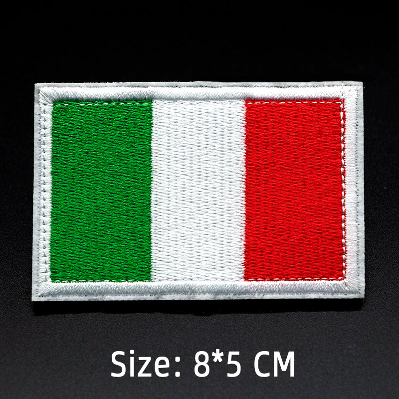 Patch drapeau sac randonnée brodé