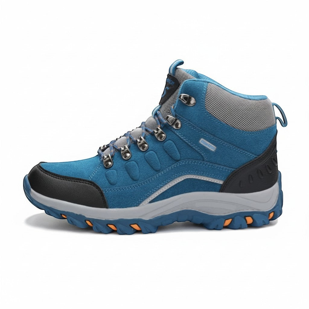 Chaussures de randonnée hiver femme bleu avec bonne isolation et résistance à l’humidité.