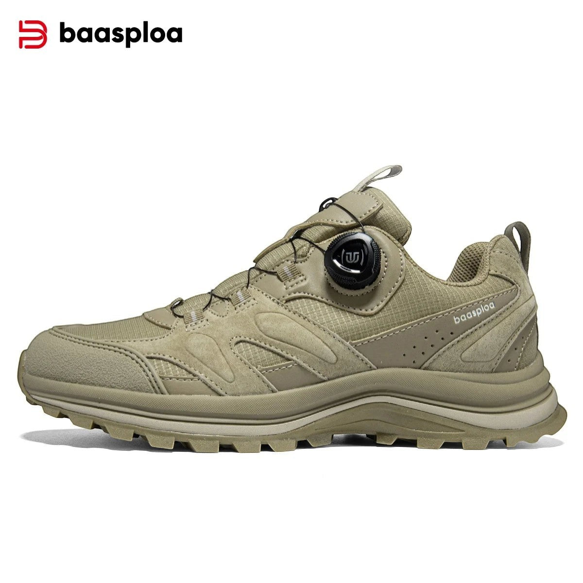 Chaussures de randonnée pour homme en vert kaki adaptées aux activités outdoor. Ce modèle offre un bon maintien et une bonne accroche.