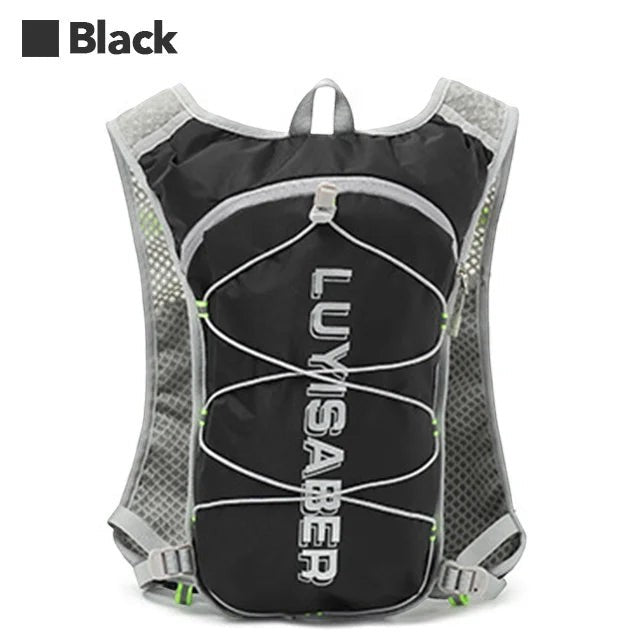 Gilet d'hydratation léger Passion Randonnée noir, destiné au trail et au marathon, en nylon respirant.