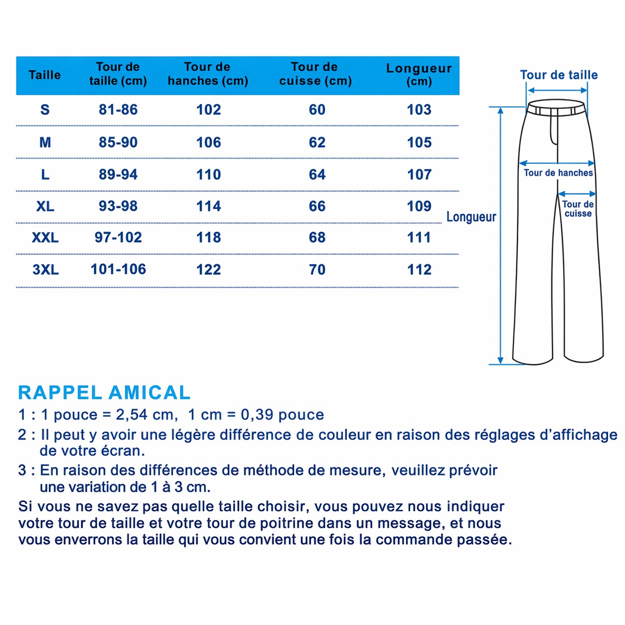 Pantalon de randonnée cargo pour homme Passion Randonnée, en polyester résistant, coupe droite, taille mi-haute, plusieurs poches sur les cuisses, toutes saisons.