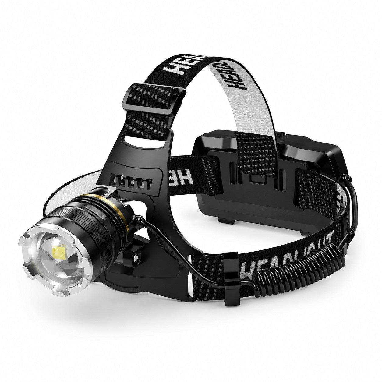 Lampe frontale XHP90.2 Passion Randonnée présentée sur fond clair, avec bandeau réglable, boîtier arrière et éclairage puissant pour les sorties nocturnes.