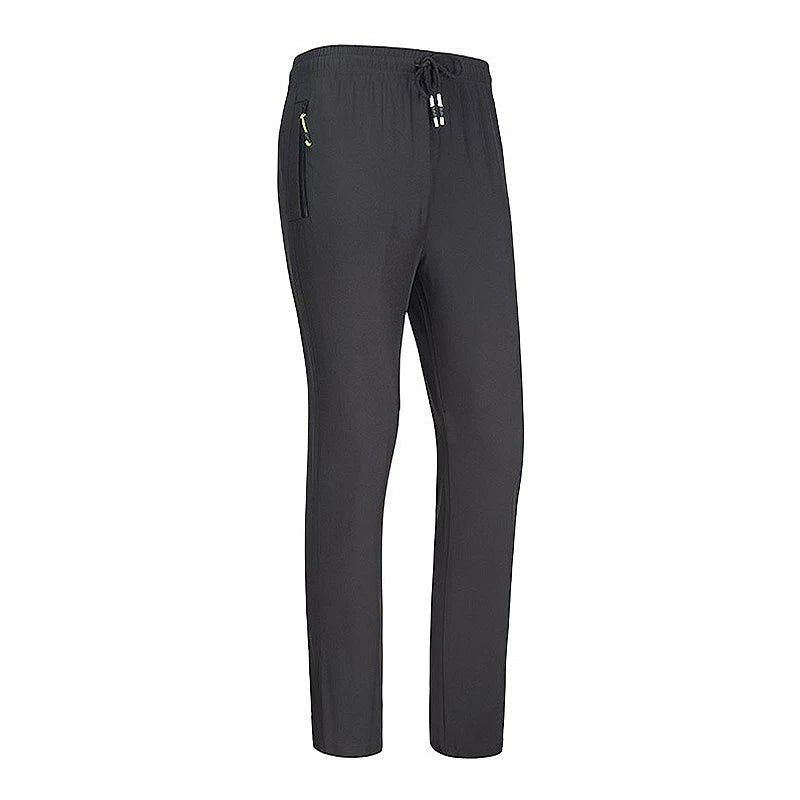 Pantalon sport homme noir Passion Randonnée avec poches zippées, conçu pour la randonnée, la marche et les sorties en plein air.