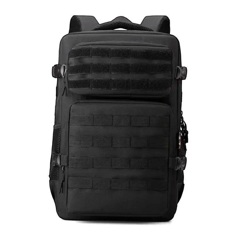 Passion Randonnée noir : sac à dos de randonnée robuste de 35 litres, fabriqué en nylon et en tissu Oxford, doté d'un traitement déperlant et d'un système MOLLE.