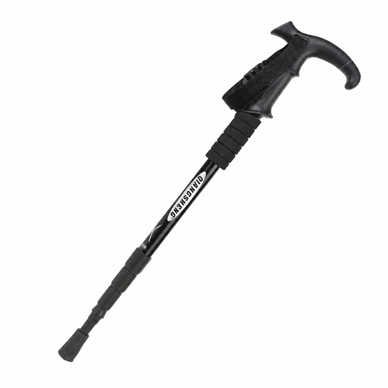 Baton de randonnee telescopique pliable Passion Randonnee, vue de face.