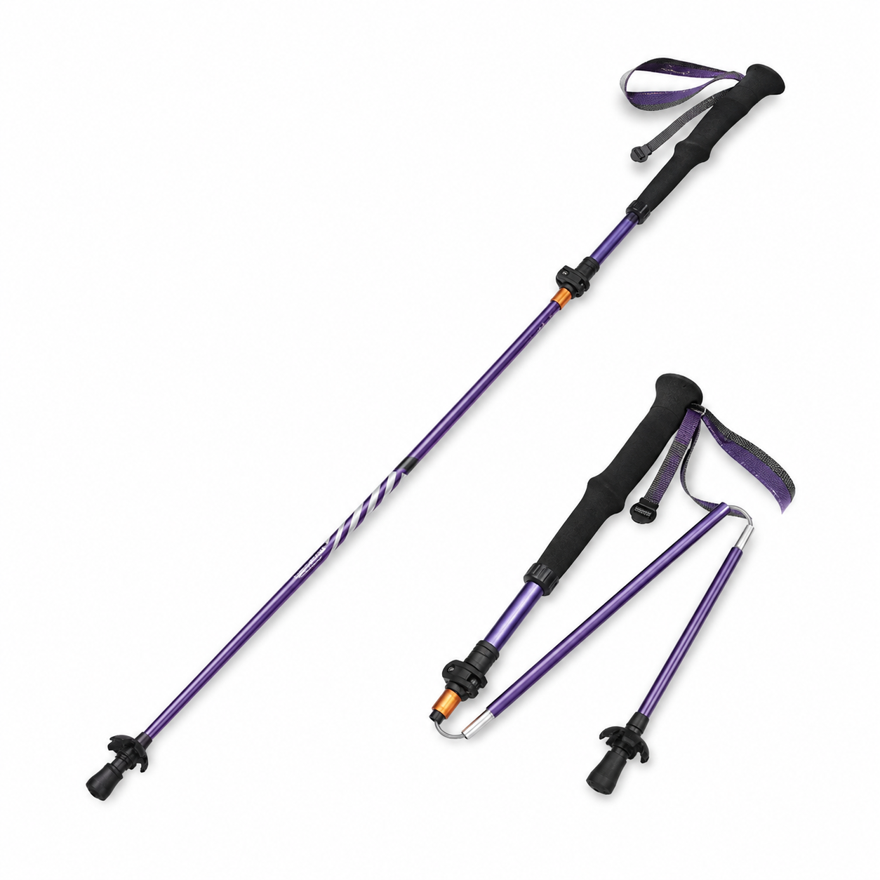 Detail du bout en carbure des batons randonnee premium Passion Randonnee.