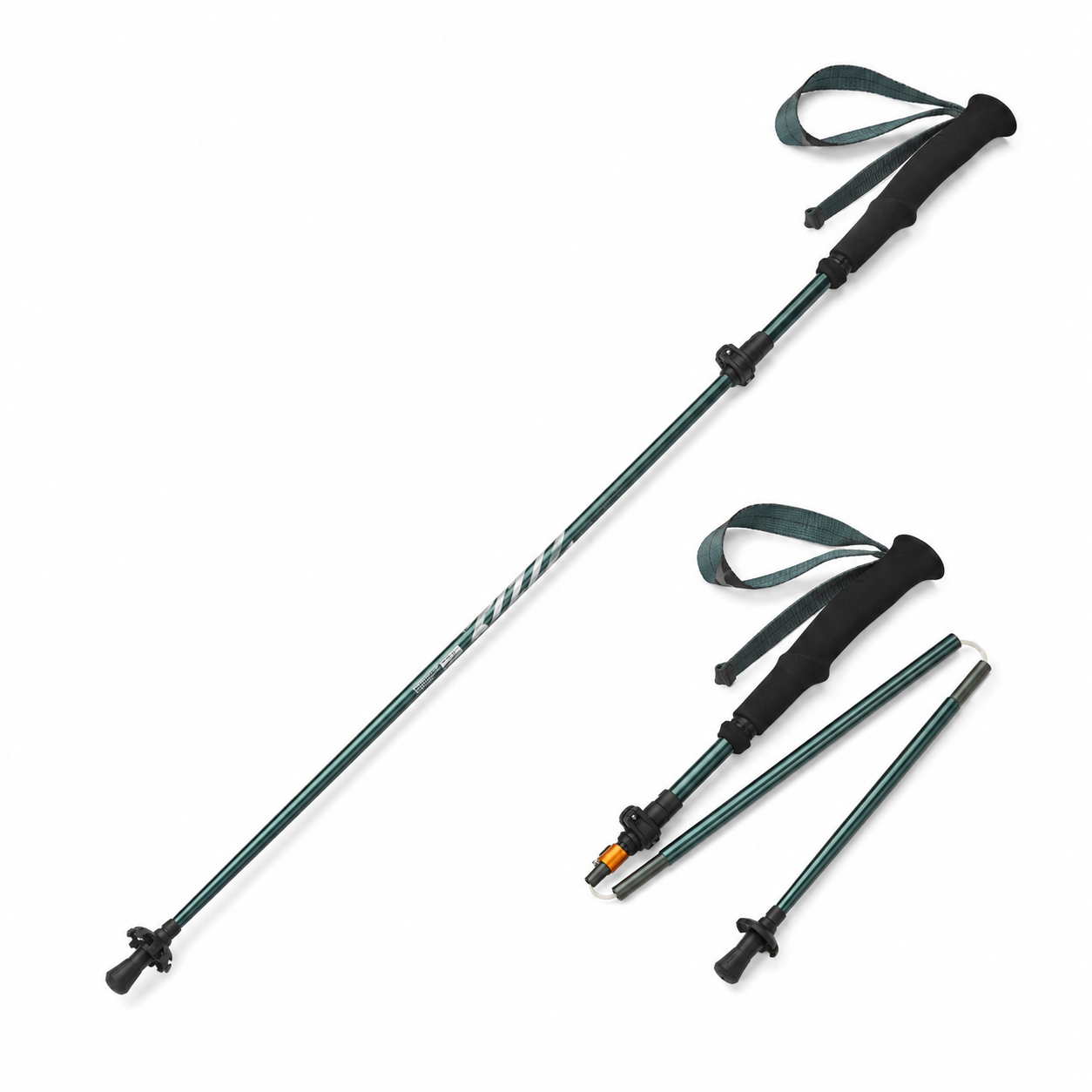 Batons de randonnee premium Passion Randonnee utilises sur sentier de montagne.