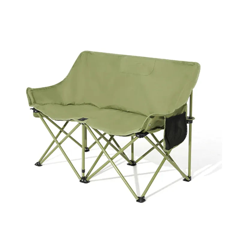 Detail du systeme de pliage de la chaise de camping 2 places Passion Randonnee.