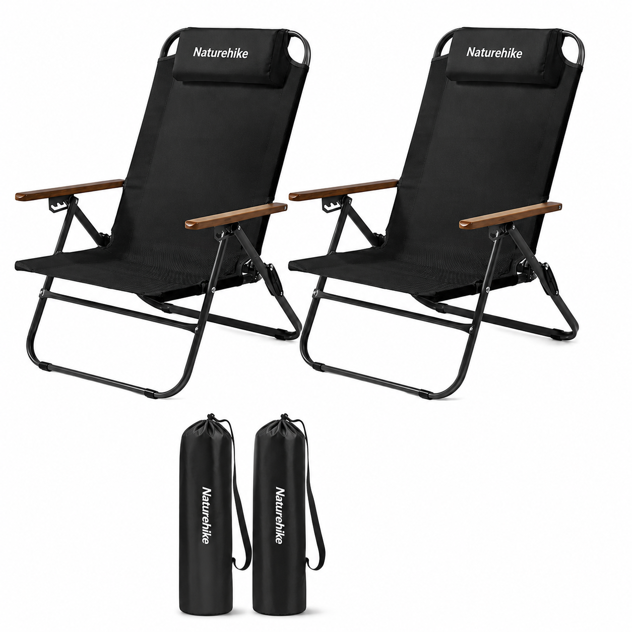 Chaise camping pliante dossier réglable Passion Randonnee pliée, légère et transportable.