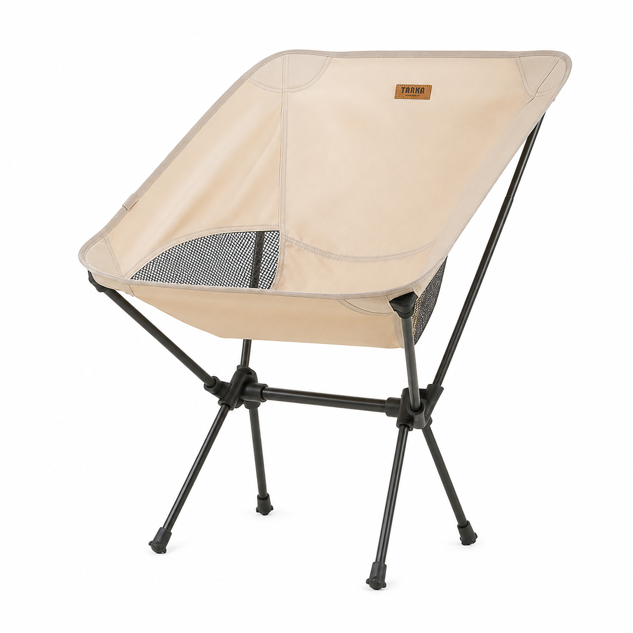 Vue de dos de la chaise de camping ultralegere Passion Randonnee, finitions soignees.