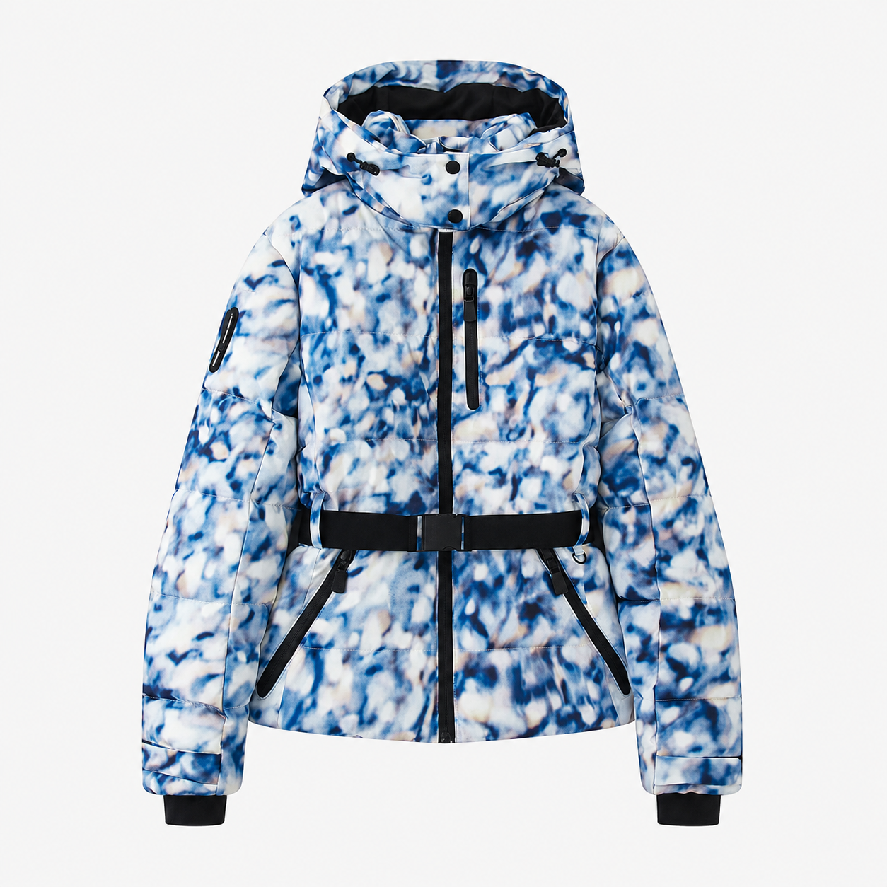 Detail du garnissage matelasse de la doudoune trekking femme Passion Randonnee pour grand froid.