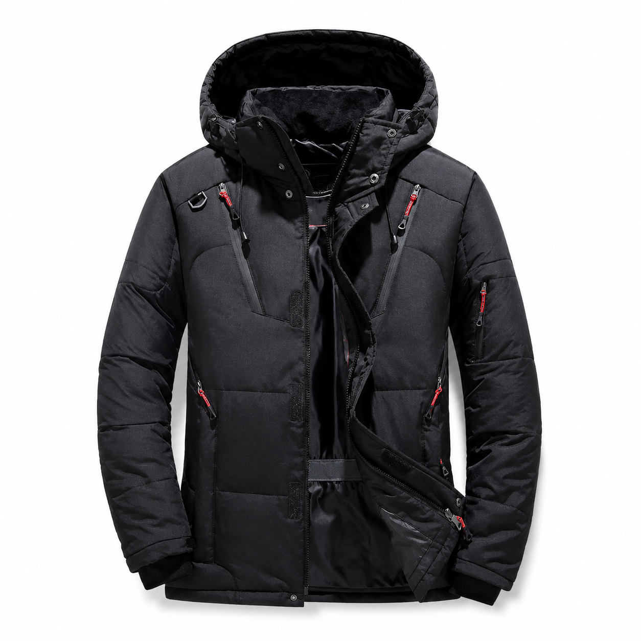 Detail du tissu outer-shell de la doudoune homme grand froid Passion Randonnee, resistant au vent.