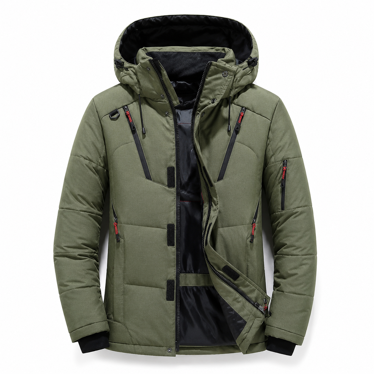 Doudoune grand froid homme Passion Randonnee portee sur sentier de montagne par temps froid.