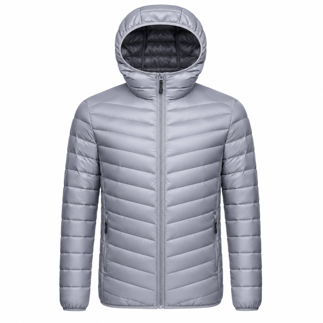 Detail du tissu ultra-leger de la doudoune trekking homme Passion Randonnee, matiere technique fine.