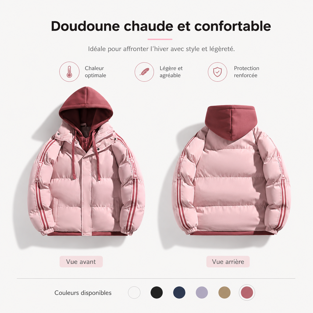 Doudoune mixte hiver Passion Randonnee portee en montagne, protection thermique pour grand froid.