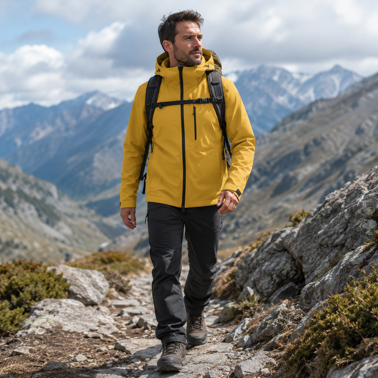 Doudoune de randonnee unisex thermique Passion Randonnee, vue de face.