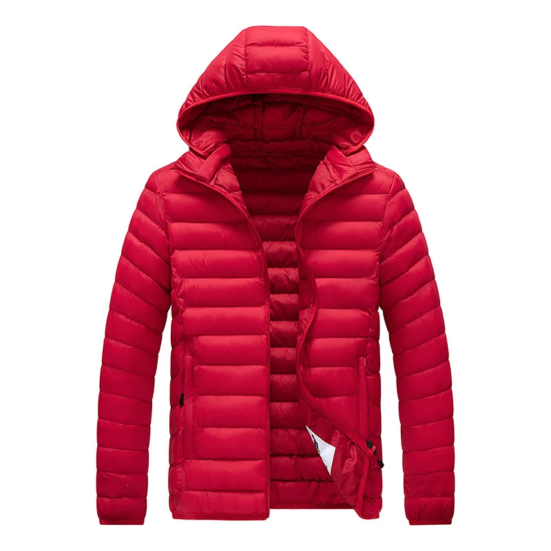 Doudoune trekking homme chaude coupe-vent Passion Randonnee, vue produit fond neutre.