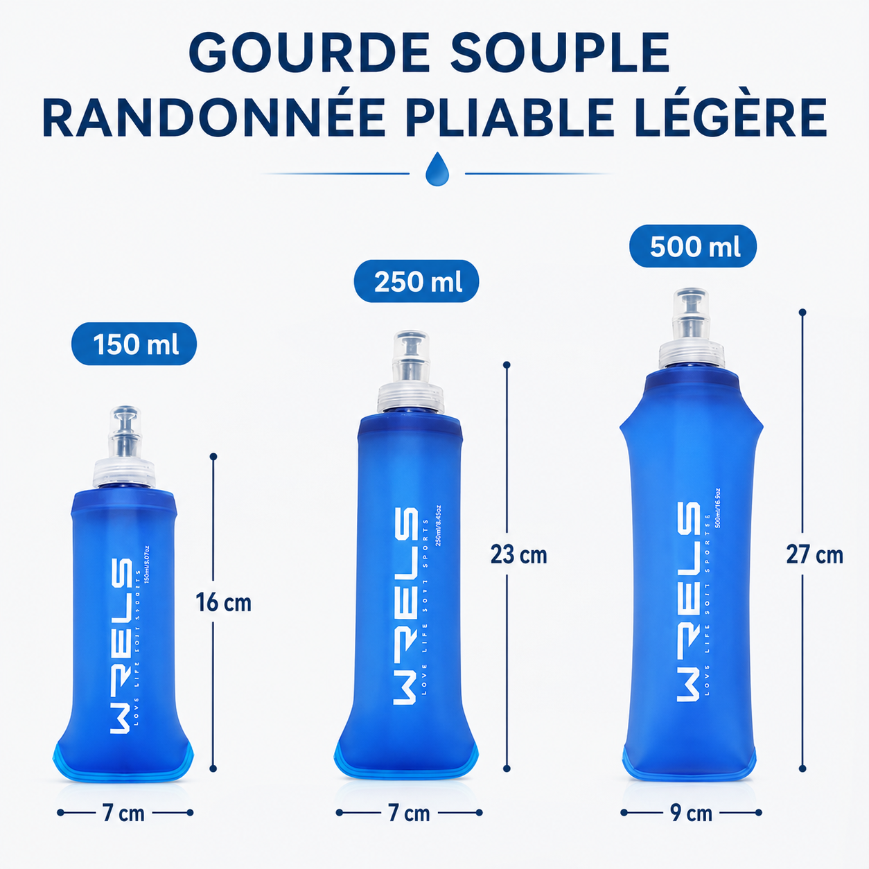 Détail tissu de gourde souple randonnée pliable légère Passion Randonnée.