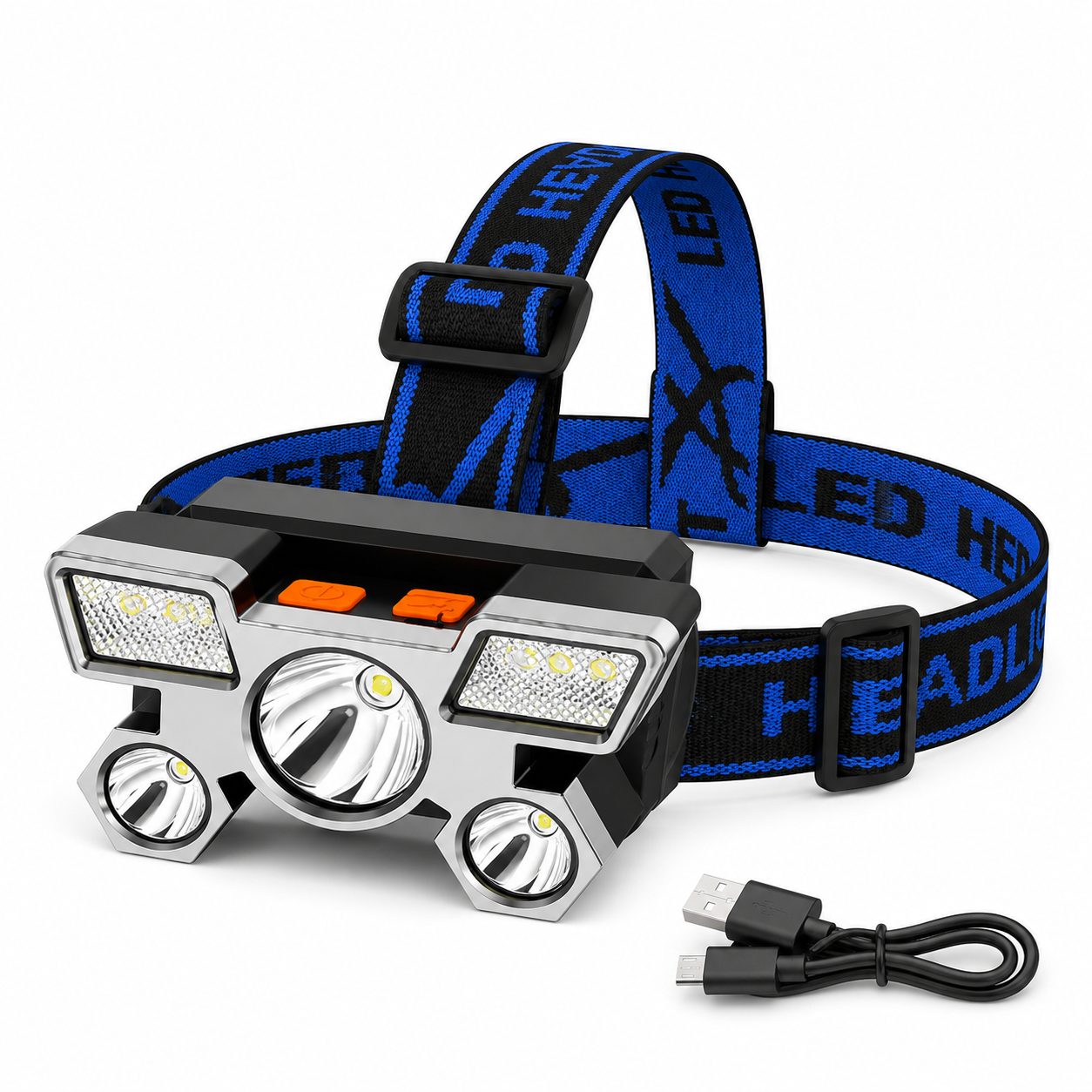 Detail des multiples LEDs de la lampe frontale randonnee Passion Randonnee.