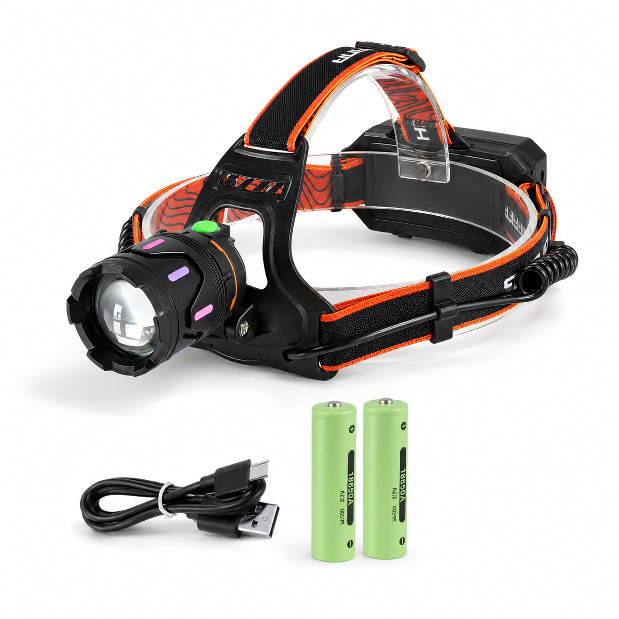 Lampe frontale LED ultra puissante Passion Randonnee en trekking de nuit.