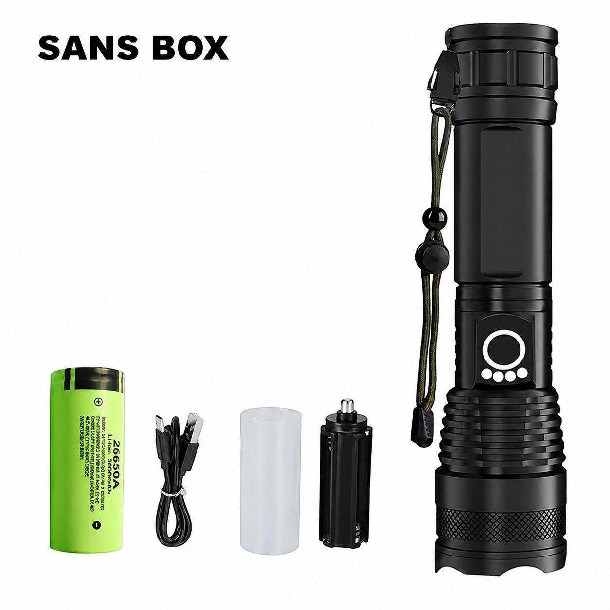 Lampe torche USB-C Passion Randonnee seule, sans accessoires, compacte.