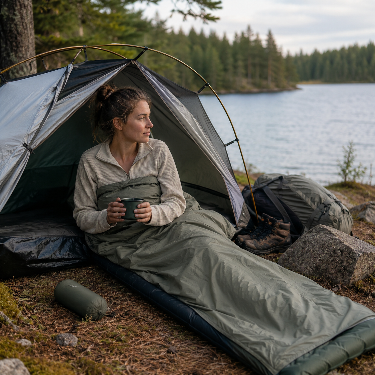 Profil du liner de voyage sac de couchage camping Passion Randonnee, matiere douce.