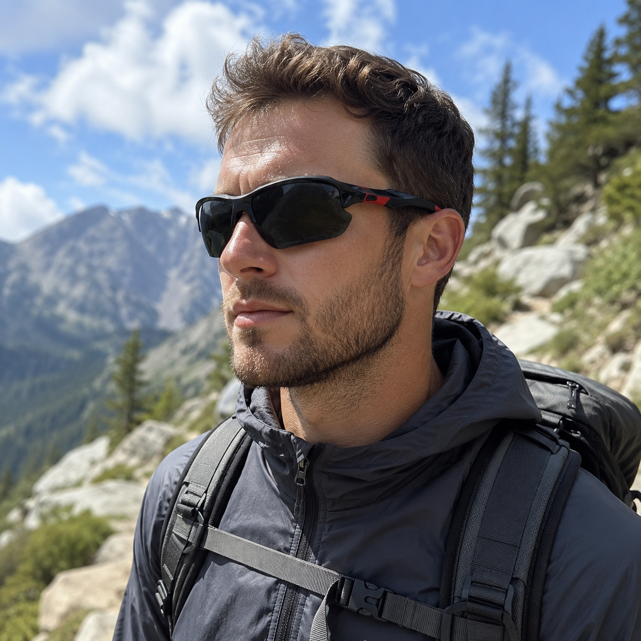 Lunettes randonnee polarisees protection UV Passion Randonnee portees en exterieur.