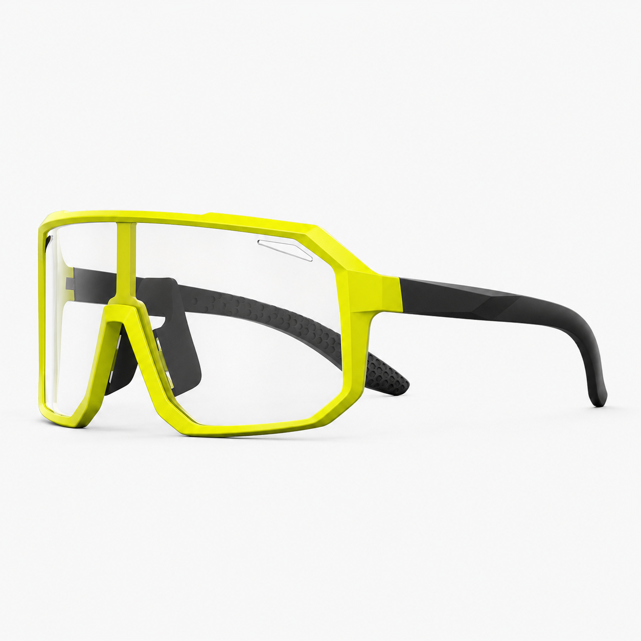 Vue latérale des lunettes de randonnée UV400 Passion Randonnée, design sport.