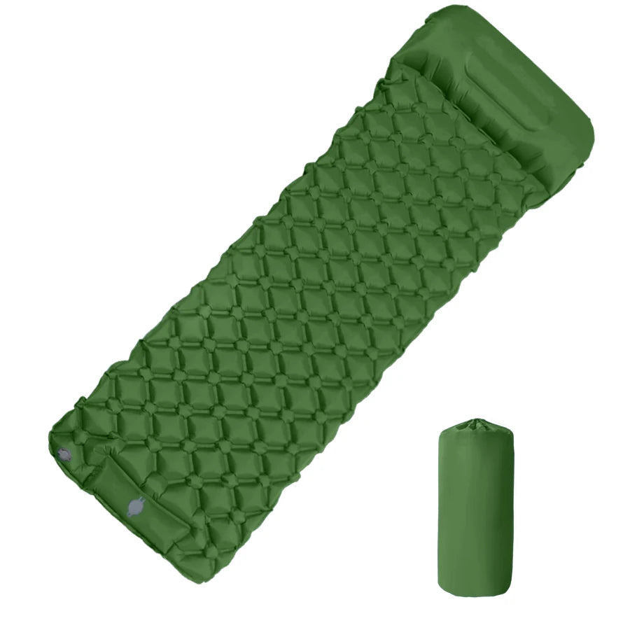 Détail coutures de matelas de couchage randonnée avec pompe intégrée Passion Randonnée.