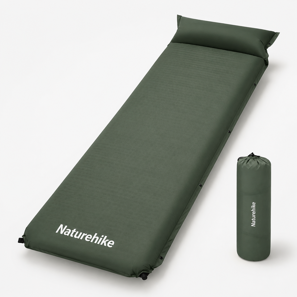 Matelas gonflable epais 10cm camping Passion Randonnee, vue de face.