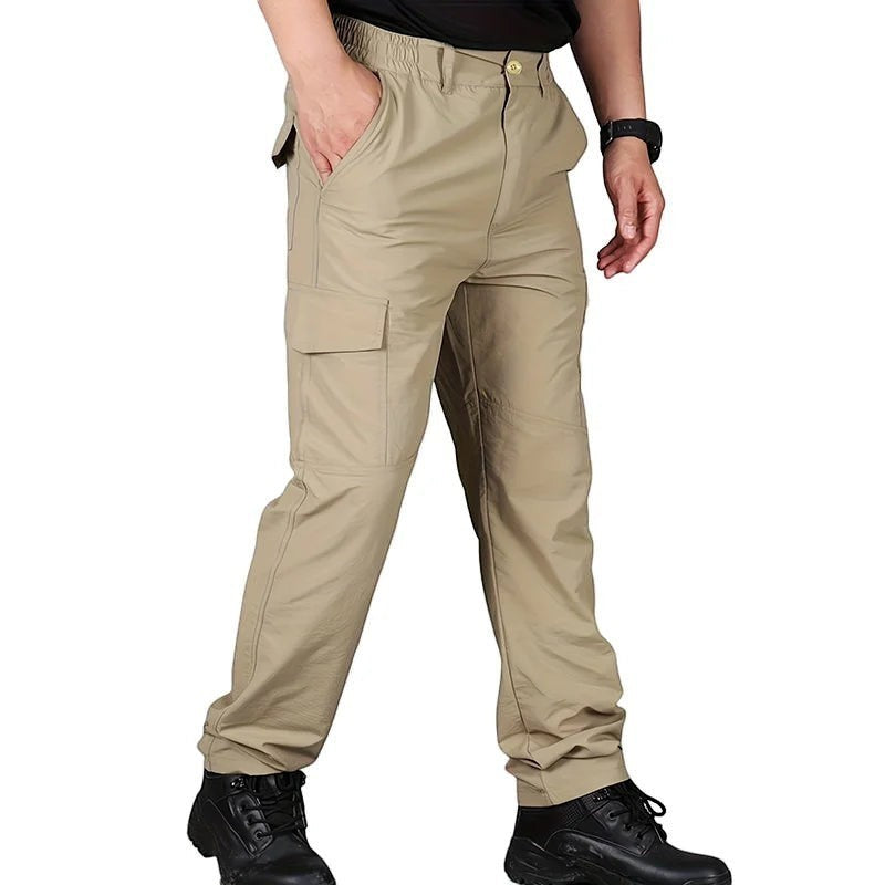 Pantalon cargo homme marron nylon multi-poches respirant Passion Randonnee.
