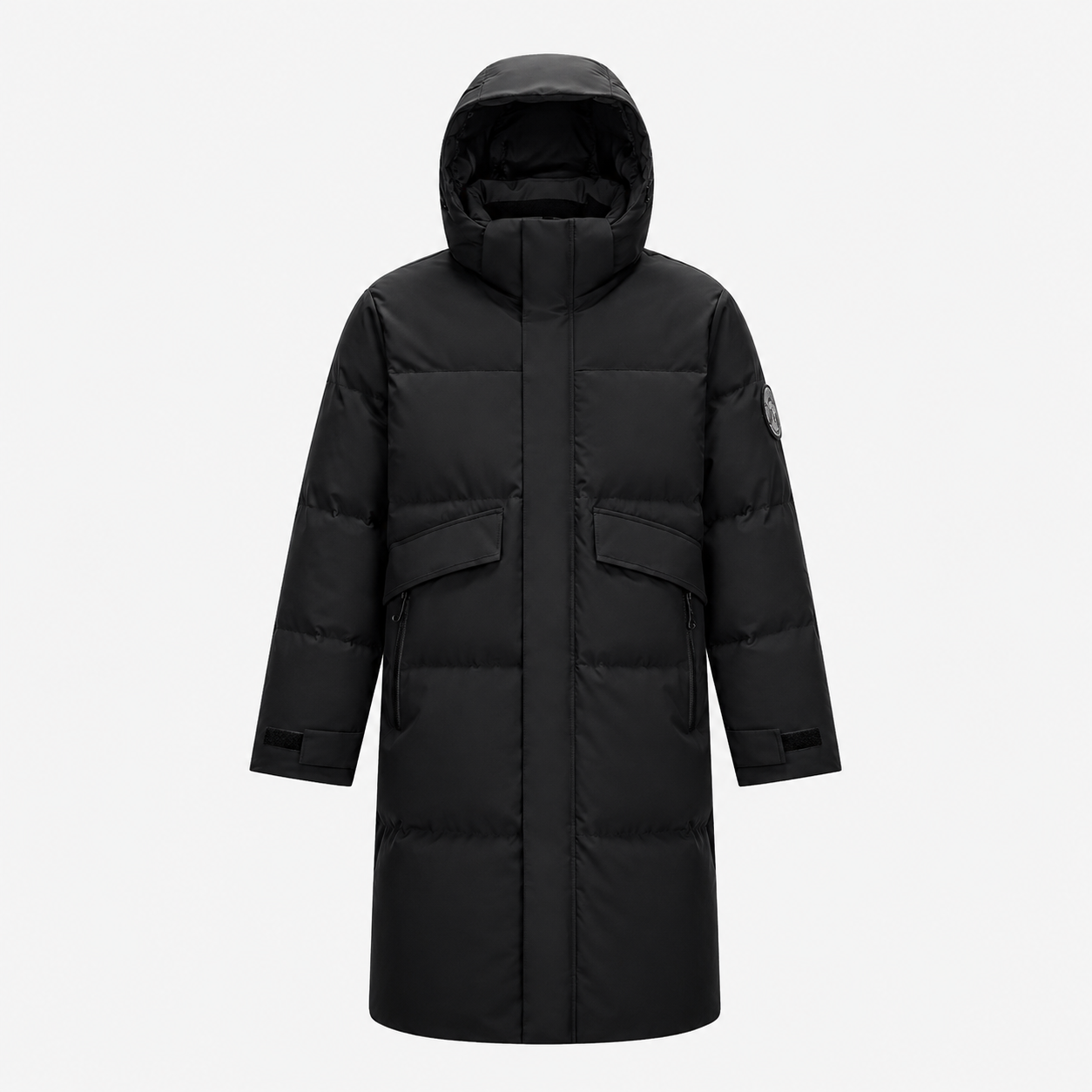 Detail de la capuche de la parka longue homme grand froid Passion Randonnee, protection maximale.