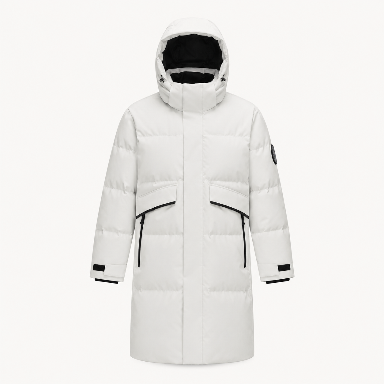 Detail du tissu impermeable de la parka longue homme grand froid Passion Randonnee.