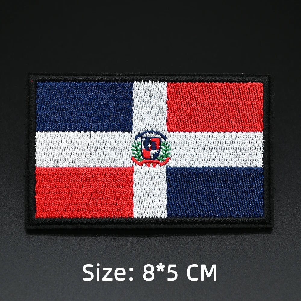 Patch drapeau sac randonnée brodé vue ensemble Passion Randonnée.