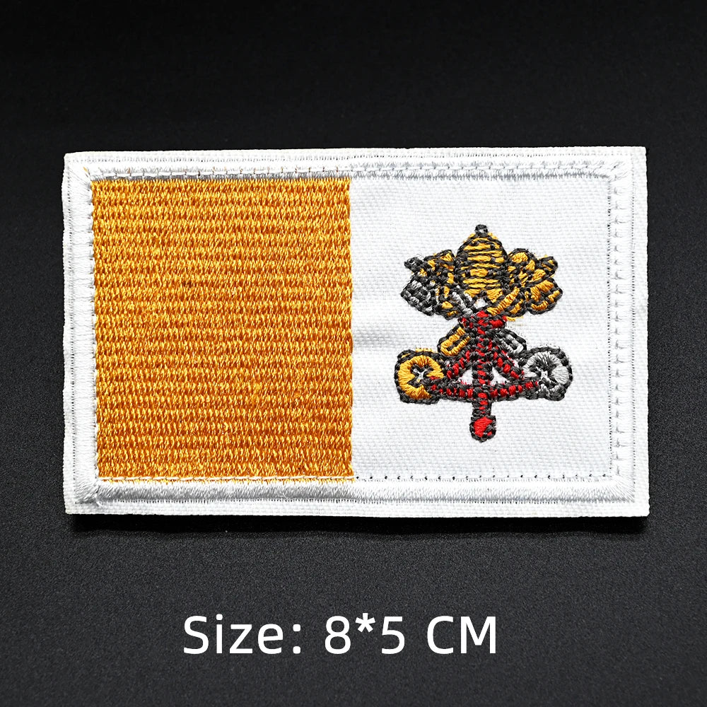 Patch drapeau sac randonnée brodé vue ensemble Passion Randonnée.
