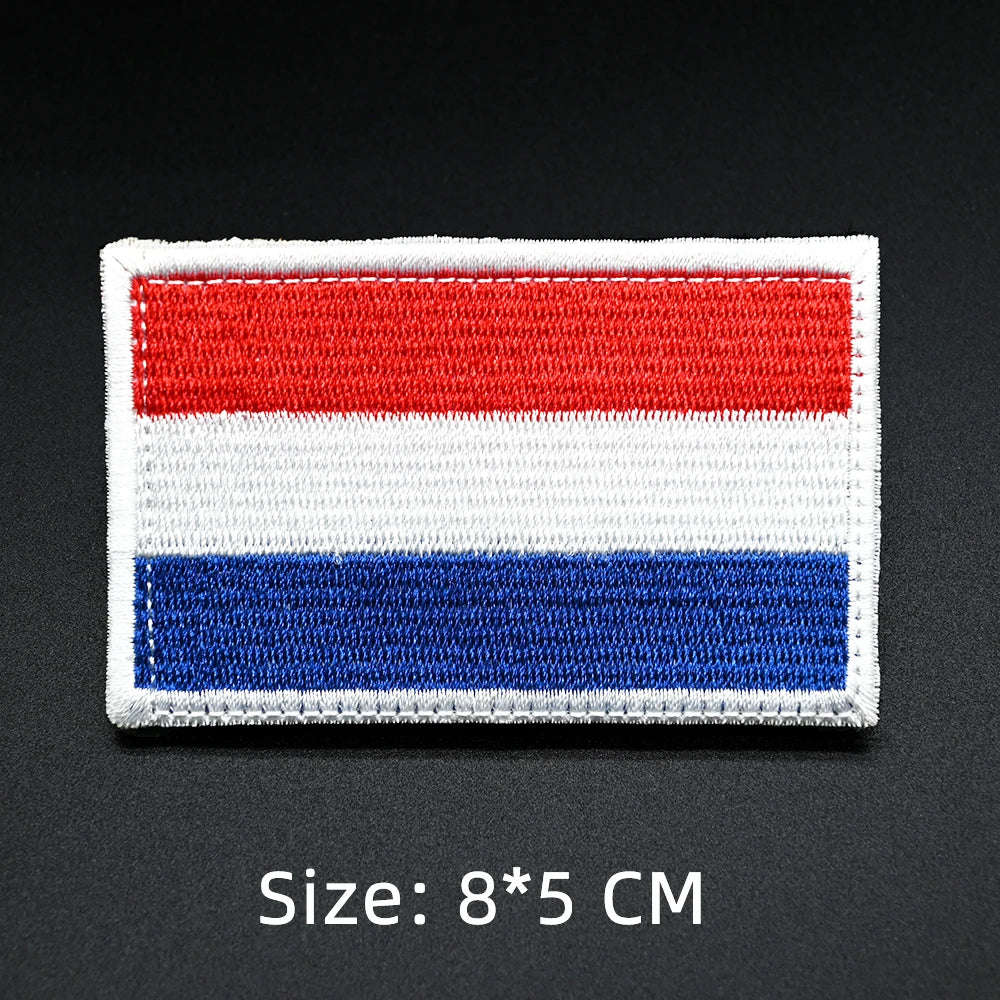 Patch drapeau sac randonnée brodé vue ensemble Passion Randonnée.