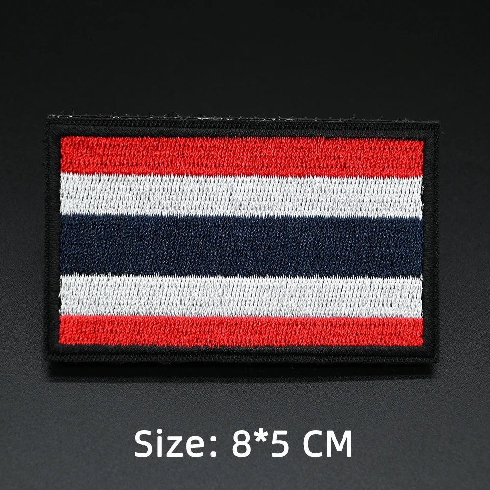Patch drapeau sac randonnée brodé vue ensemble Passion Randonnée.