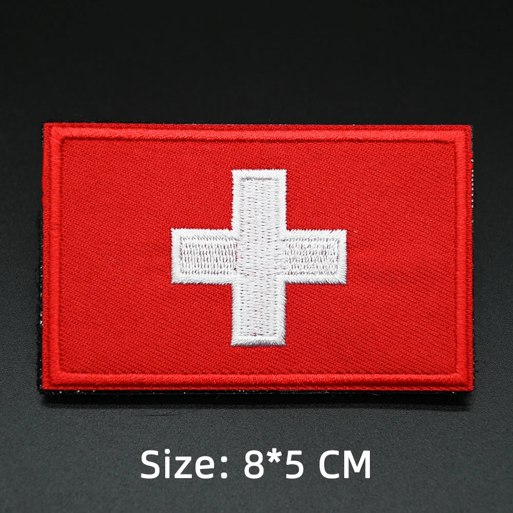 Patch drapeau sac randonnée brodé vue ensemble Passion Randonnée.