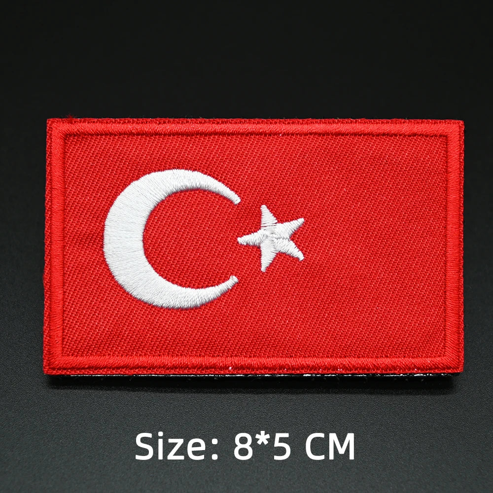 Patch drapeau sac randonnée brodé vue ensemble Passion Randonnée.