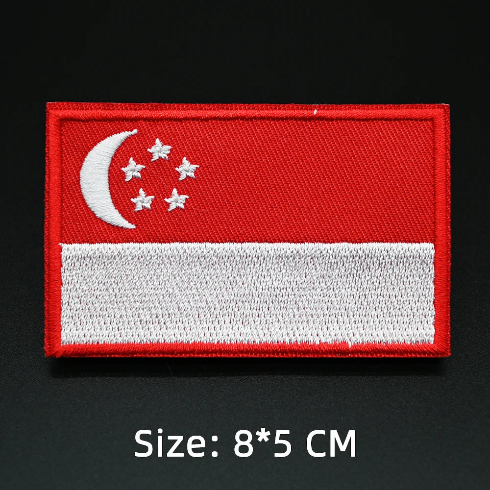 Patch drapeau sac randonnée brodé vue ensemble Passion Randonnée.