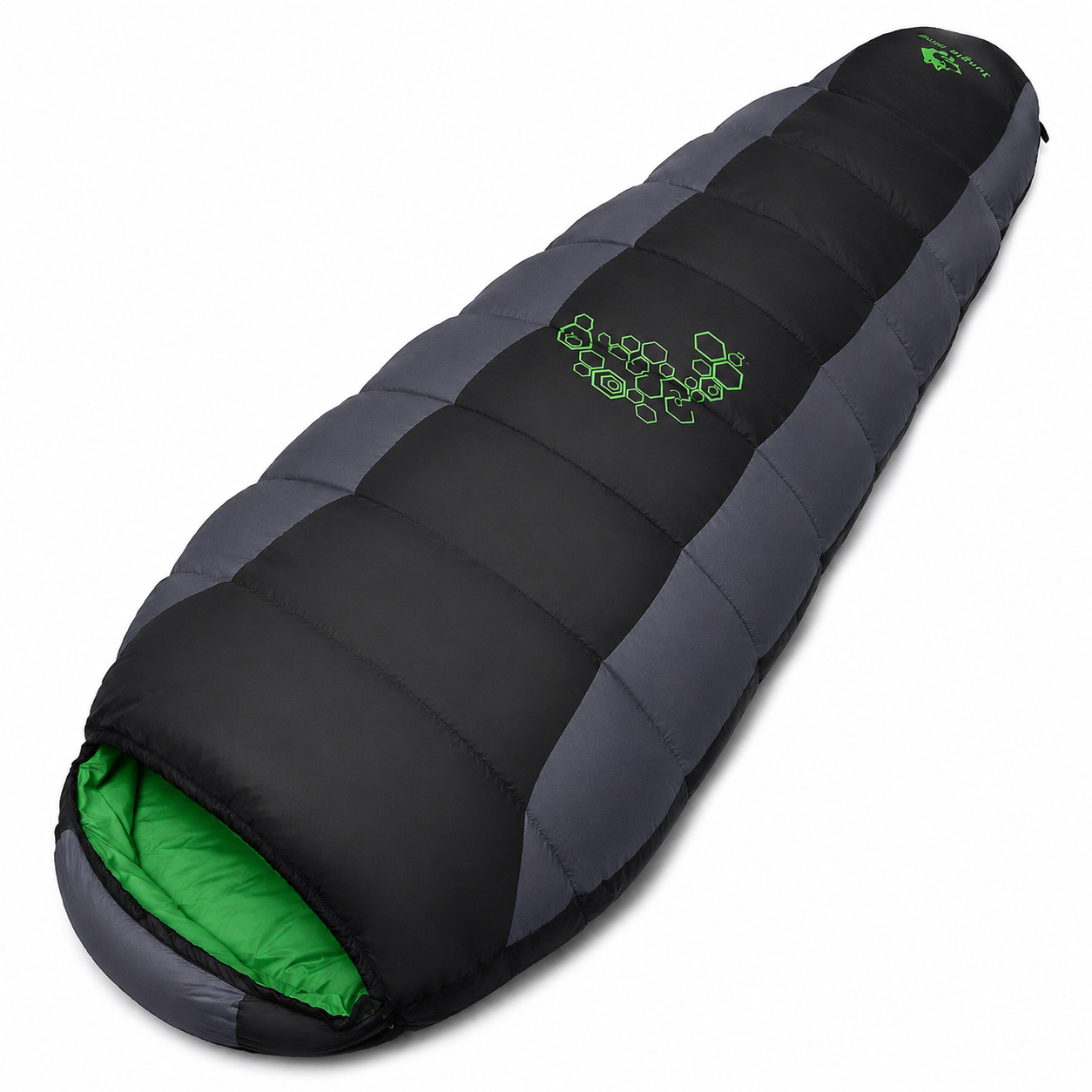 Sac de couchage hiver epais Passion Randonnee utilise en bivouac hivernal.
