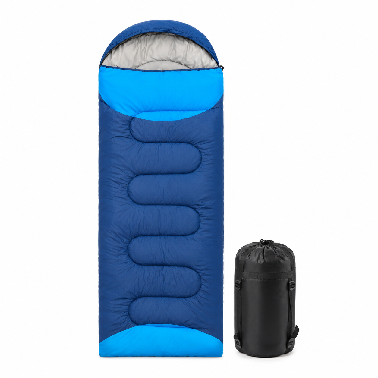 Sac de couchage trekking grand froid Passion Randonnee, vue de face.