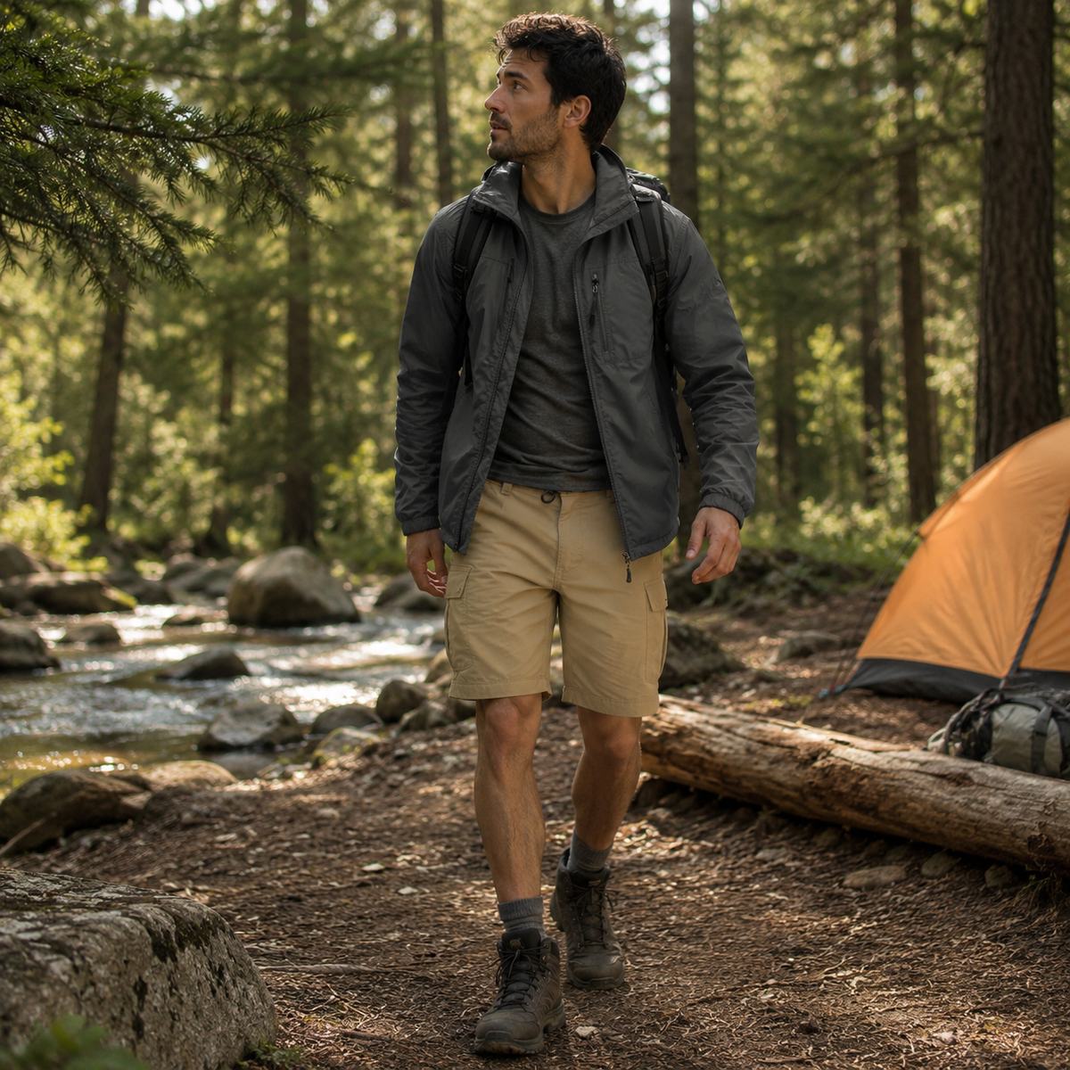 Profil du short trekking homme cargo aventure Passion Randonnee.