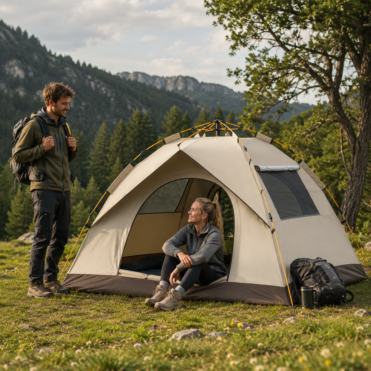 Tente bivouac montage rapide Passion Randonnee montee en exterieur.