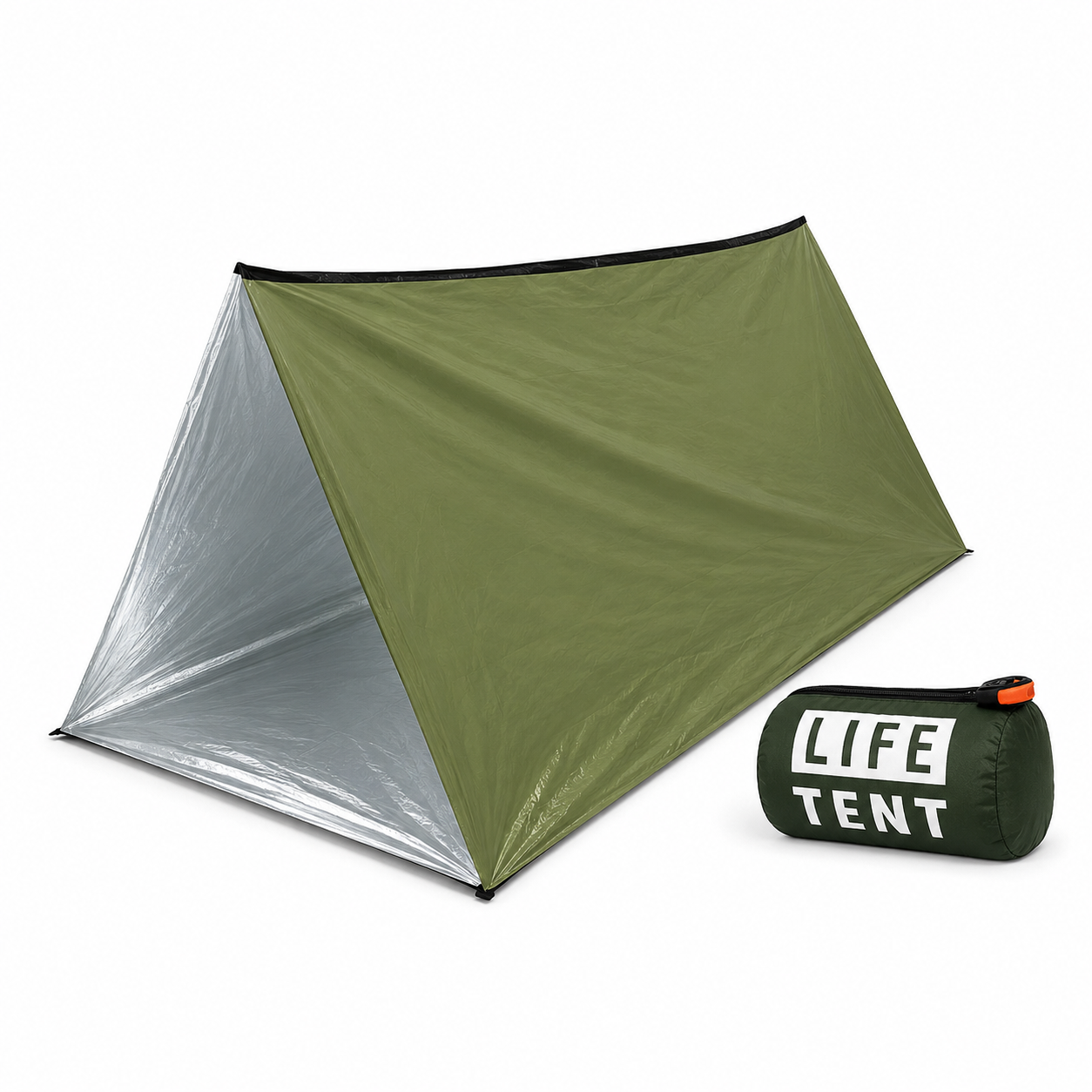 Tente bivouac de secours compacte Passion Randonnee repliee ultra compact.