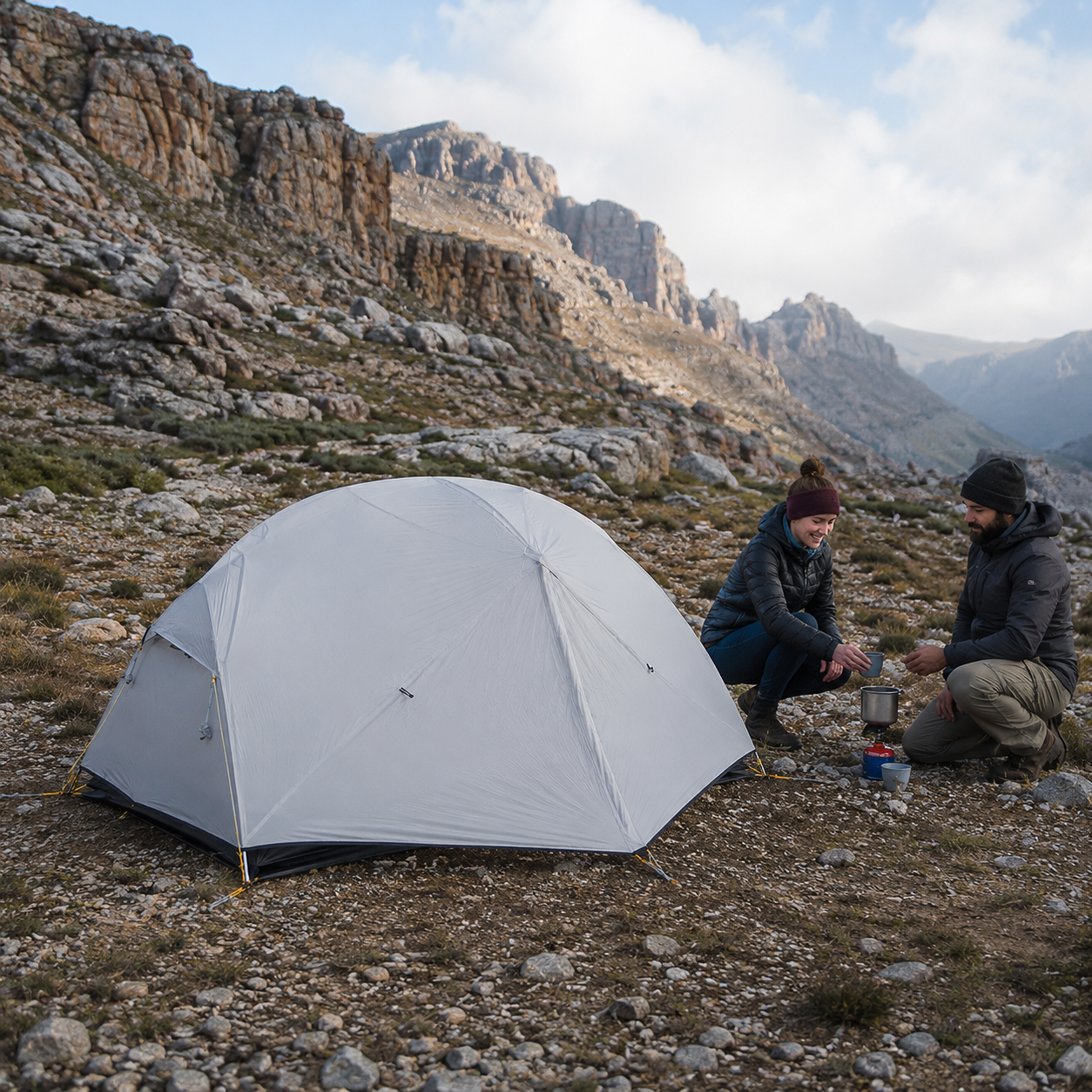 Tente bivouac ultralegere 2 personnes Passion Randonnee montee en exterieur.