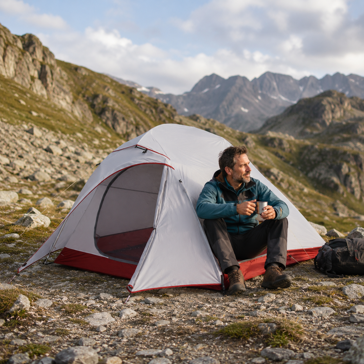 Vue interieure de la tente bivouac ultralegere 3 saisons Passion Randonnee.
