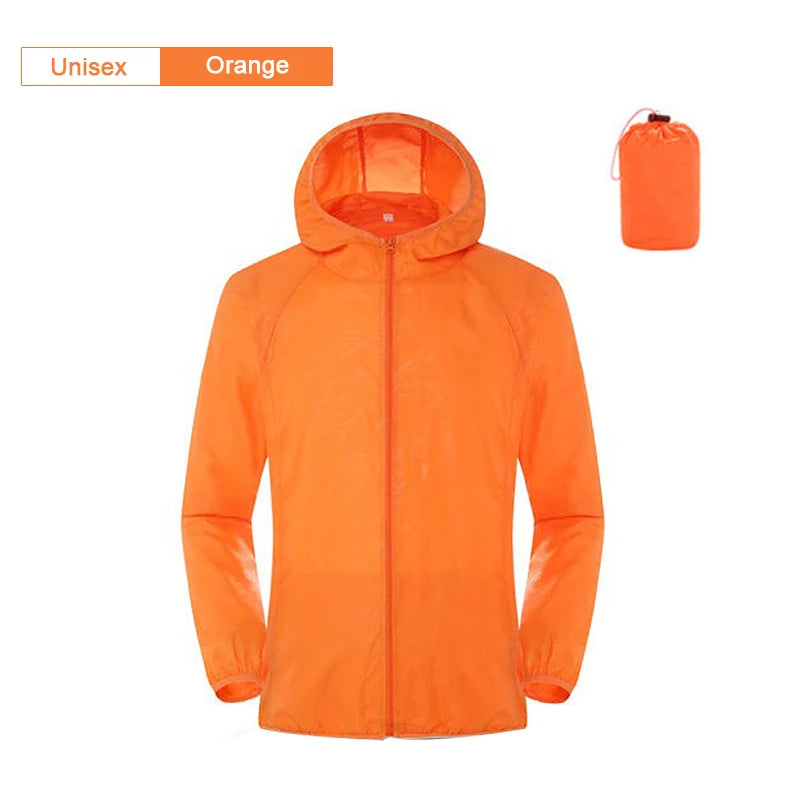 Veste coupe-vent aventure Passion Randonnee, vue complementaire coupe et matiere.