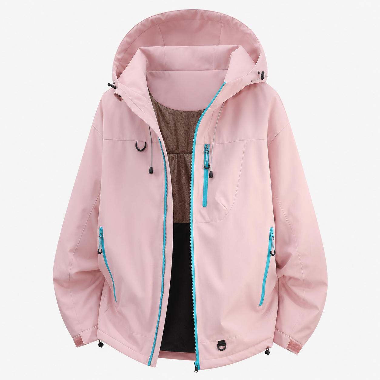 Detail fermeture et coutures etanches de la veste femme chaude impermeable Passion Randonnee.